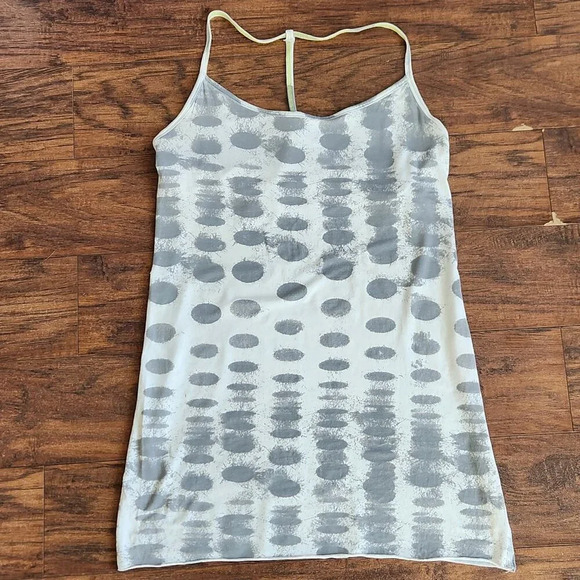 Lululemon Womens Diversity Tank Size 10 Seaside Dot White Long Length Racerback - Picture 7 of 8